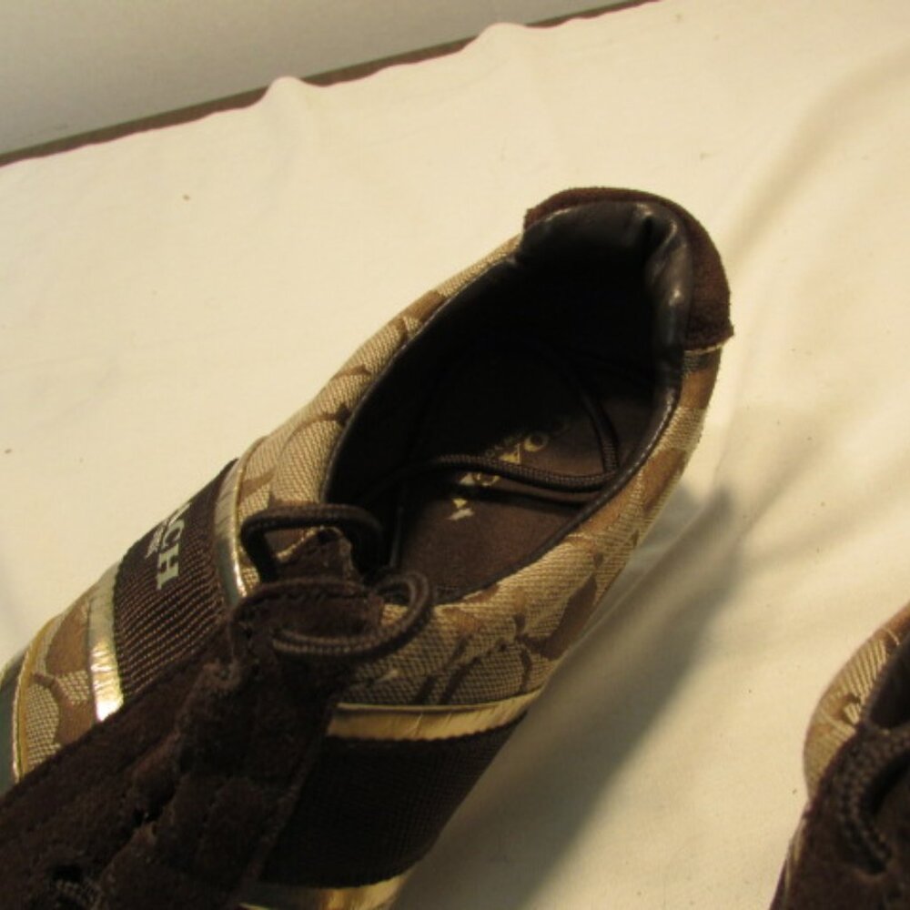 Coach Remonna Brown & Tan Signature Canvas Fashion Sneakers - Picture 9 of 15